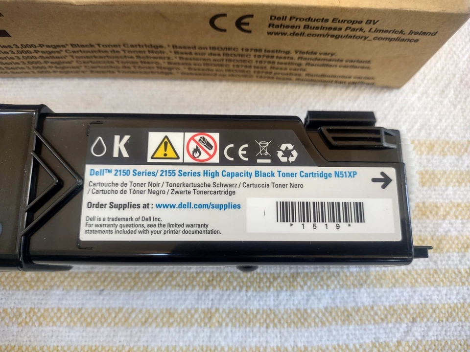 Genuine Dell Black 2150 2155 Series Toner Cartridge N51XP NEW - Image 2 of 4