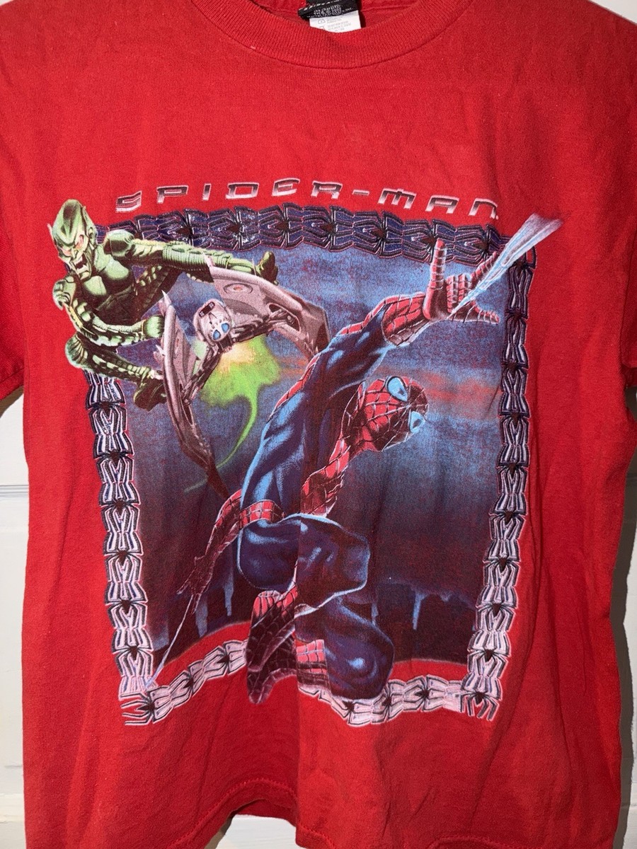 RARE Vintage 2002 Marvel Spider-Man Green Goblin Movie Promo Shirt