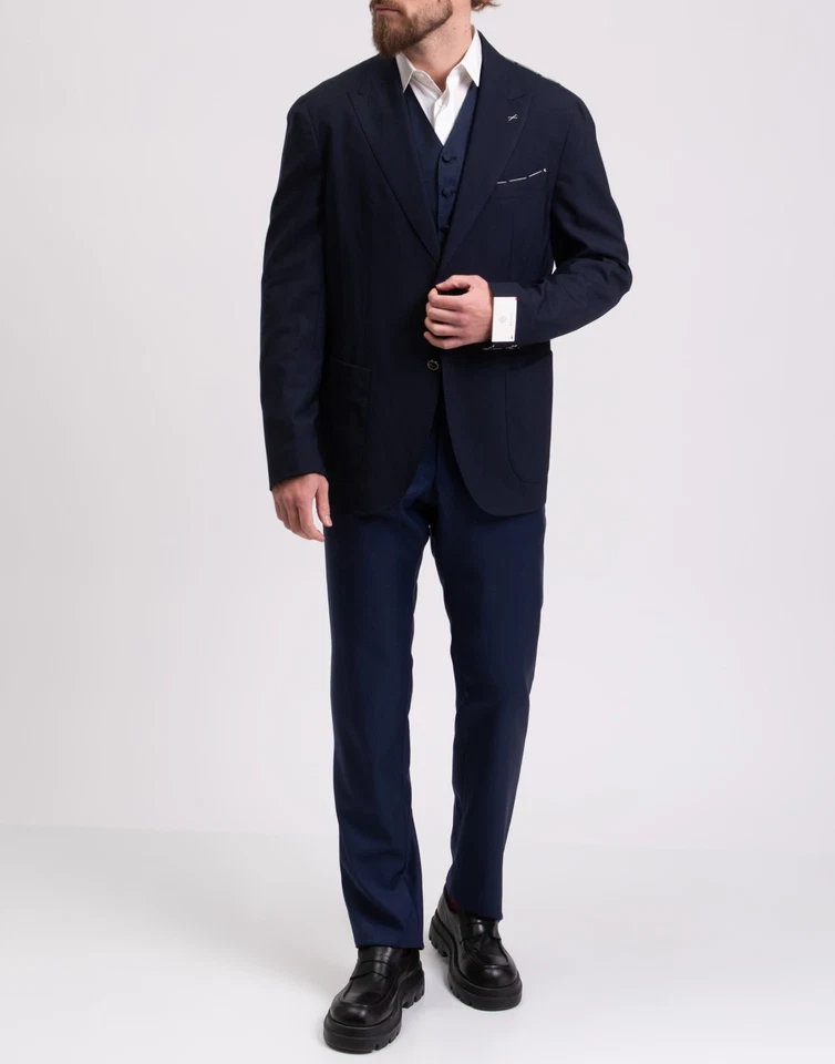 RRP€945 ELEVENTY PLATINUM Wool Blazer Jacket IT54 US44 XXL Made in Italy - Image 2 of 4