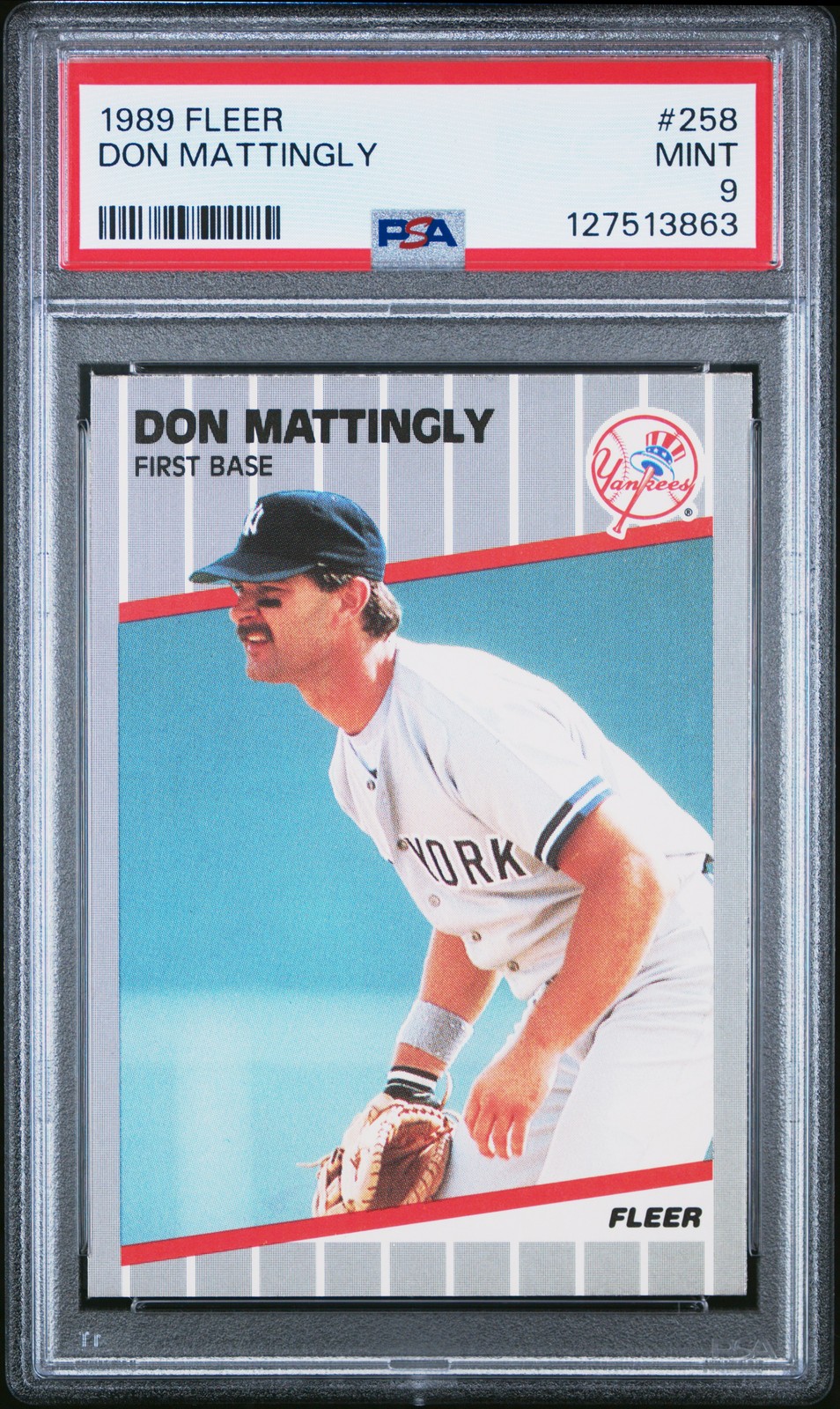 1989 FLEER #258 DON MATTINGLY PSA 9