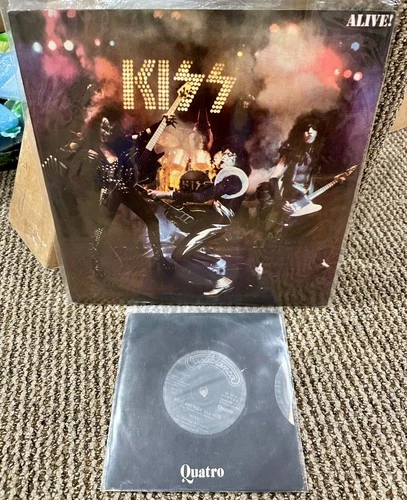 🔥 KISS Alive! PART 1 Chile Quatro + 45 RARE Casablanca Aucoin 1975 vintage lp