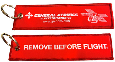 GENERAL ATOMICS ELECTROMAGNETICS~ Patch Key Chain~ Genuine PROMO Luggage BAG TAG