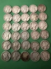 Lot of 30 90% Mercury Dimes