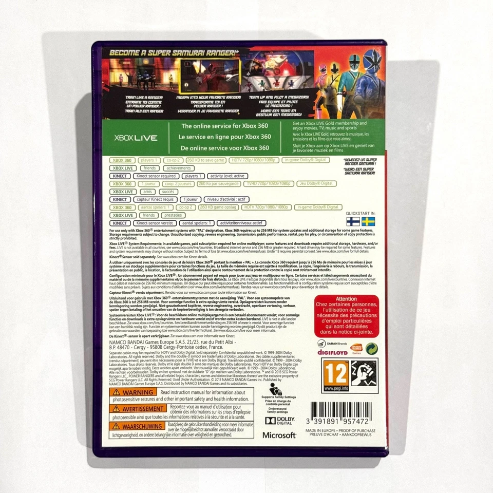 Power Rangers Super Samurai - Xbox 360 Game - Brand New - Complete with Manual - Image 2 of 4