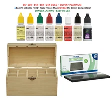 Gold Silver Platinum Test Kit w/ Box 9K 10K 12K 14k 18K 22K 24K 999 925 Sterling
