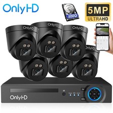 OnlyHD 5MP CCTV SYSTEM 8CH DVR IR NIGHT VISION CAMERA Outdoor WITH HARD DRIVE