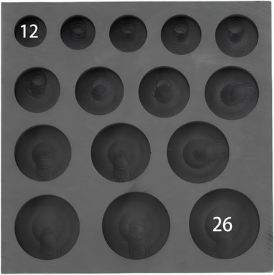 Graphite Mold 1PC for Casting Gold Silver Aluminum Copper Brass,  High-Purity DI
