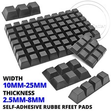 Self-Adhesive Rubber Feet Pads  Square, Black 10mm-25mm Width, Small  Large