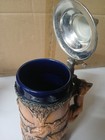 Vintage Lot 2 German Beer Stein  Pewter Fox Handle Germany Large Hunting 11"+9.5 — photo 4