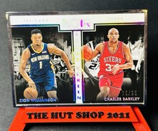 Zion Williamson 2019 Noir Split Screen Silver Rookie Prizm /25! Charles Barkley