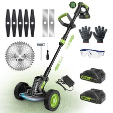 Weed Wacker Cordless, Brushless String Trimmer with 2 X 2.0Ah Battery, 8" Ele...