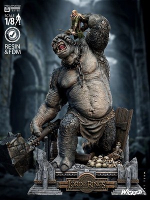 Legolas vs Höhle Troll Diorama Herr der Ringe Resin 3D gedruckt DIY Modellbausatz