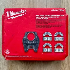 MILWAUKEE 49-16-750A  MCM CU/AL CRIMPING JAW W/ 400-750 MCM AL 6T U STYLE DIES