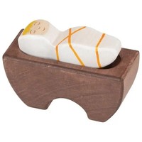 Holztiger 80310 - Jesuskind 3 In Krippe, Holz, 6,5 Cm, Krippenfigur | Deutsch