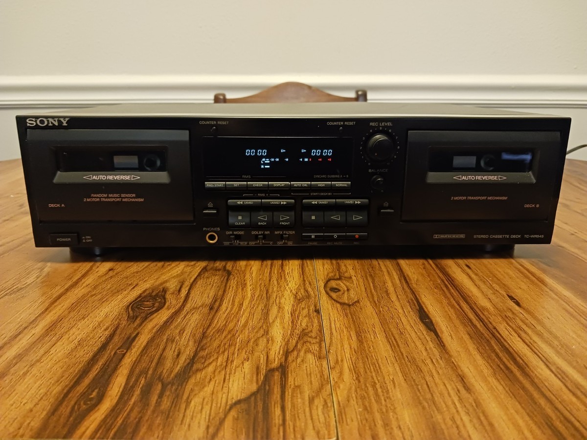 Sony Stereo Home Dual Cassette Deck Hx-pro Tc-wr545 Double Tape
