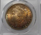 New Listing1880 S Morgan Silver dollar PCGS MS63 Deeply Toned Obverse. Orange, amber, green