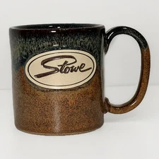 Sunset Hill Stoneware Mug Stowe Mercantile Vermont Drip Glaze Coffee Cup Pottery