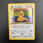 Pokemon Dragonite 1st Edition Holo Rare Fossil 4/62
