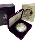 1991 American Eagle Silver One Ounce Dollar "S" Mint  Purple OGP