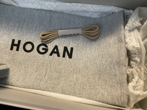 Hogan Suede Wave Lace Ups Flat Shoes Women’s 37 1/2 New In Box Italy - Picture 9 of 10
