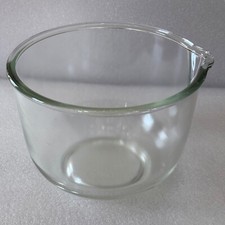 Vintage Glasbake Made for Sunbeam Mixer Clear Glass Mixing Bowl w/ Spout 20CJ