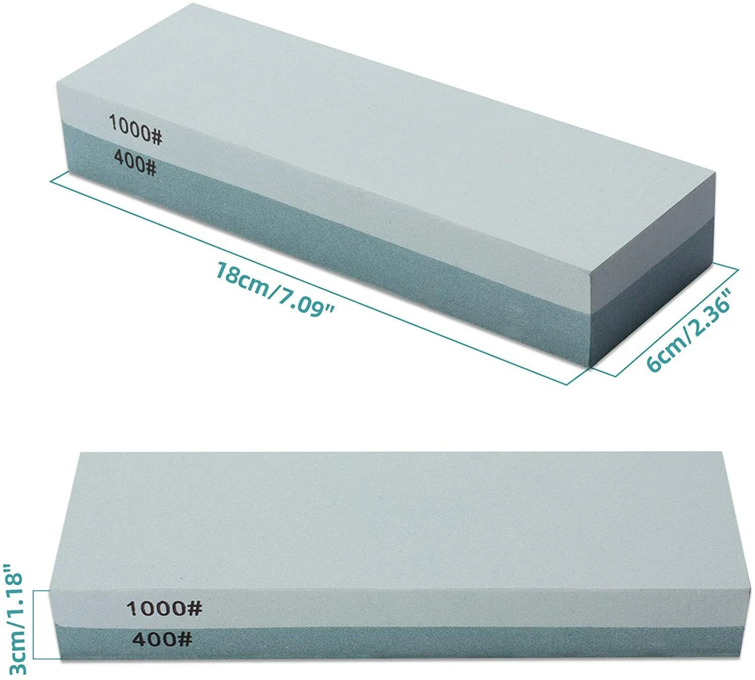 Knife Sharpening Stone Combination Dual Sided Grit Polishing Non-Slip 400/1000