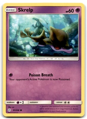 2019 Sun & Moon - Cosmic Eclipse Skrelp b Basic/Common #91