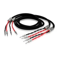 Pair OFC Silver Plated Audiophile Speaker Cable with Carbon Fiber Banana Plug