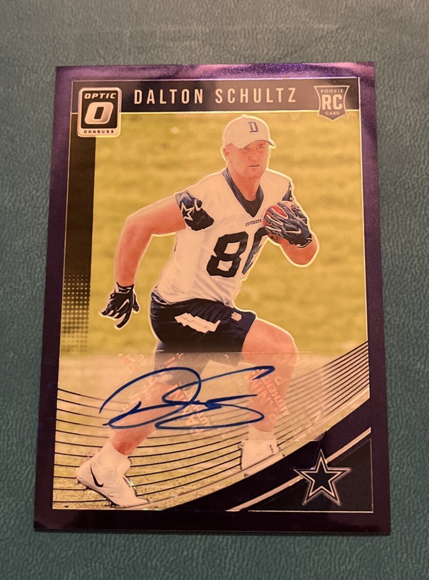 2018 Donruss Optic Rookies Auto Red /50 Dalton Schultz #137 Rookie Auto RC