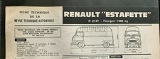 Revue technique Renault ESTAFETTE