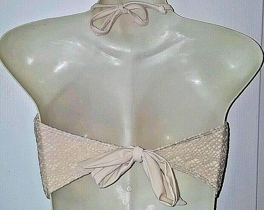 Nuevo Top de Bikini Venus Crochet Halter para Mujer A 32B 34A 36AA Crema Marfil Nadar Foto 2 de 2