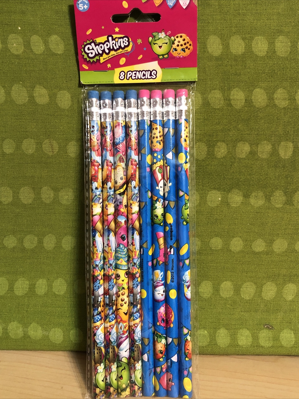 SHOPKINS PENCILS (8) ~ Birthday Party Supplies Favors Rewards Prizes School Draw-image