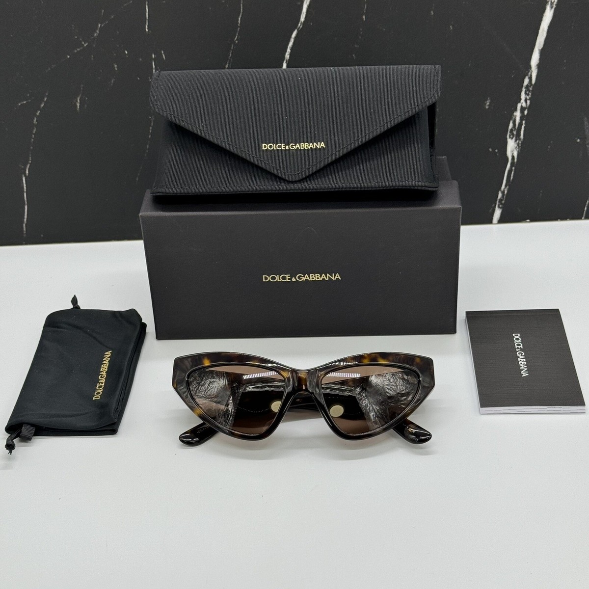 NEW DOLCE&GABBANA CAT EYE DG4439 502/73 SUNGLASSES DG4439 50273 BROWN EYEWEAR Dolce&Gabbana DG4439 502/73 Sunglasses - Pretavoir main image 2