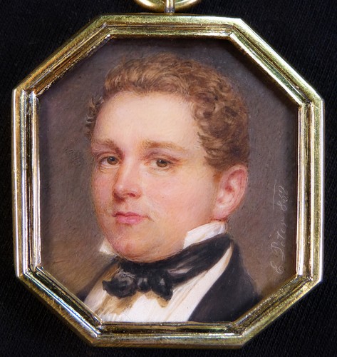 ANTIQUE PORTRAIT MINIATUR dat 1852 SIGNIERT EMANUEL THOMAS PETER WIEN ÖSTERREICH - Bild 2 von 6