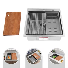 23 x 22 Inch Kitchen Sink Drop-in Bar Sink Stainless Steel Topmount Kitchen Sink