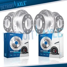 14.29" Front Rear Drilled Brake Rotors for 2013-2016 Ford F-350 F-450 Super Duty