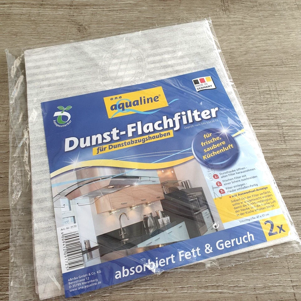 2x Fettfilter Dunstabzugshaube Dunstfilter Flachfilter Vlies zuschneidbar - Bild 3 von 3