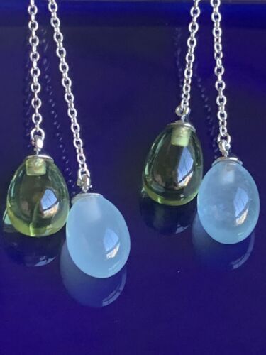Mint! Tiffany & Co Peretti Platinum Color By the Yard Aquamarine