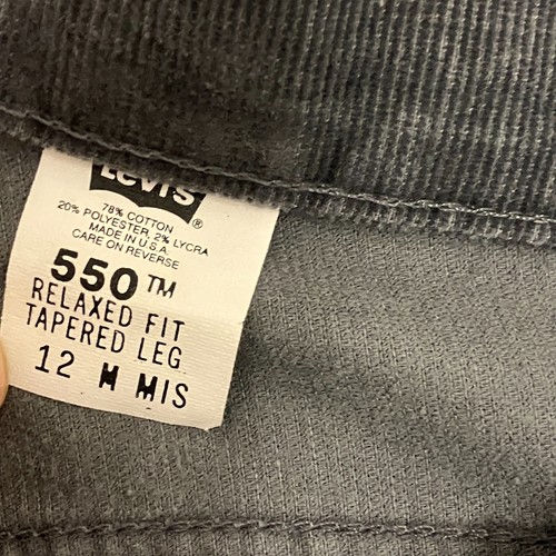 Vintage Levi's 550 Corduroy Jeans Relaxed Tapered Grey Womens 12 31W 29L USA - Picture 4 of 15