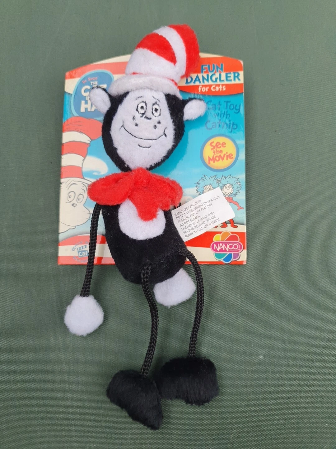 Vintage Cat In The Hat Cat Toy With Catnip - 'Fun Dangler'