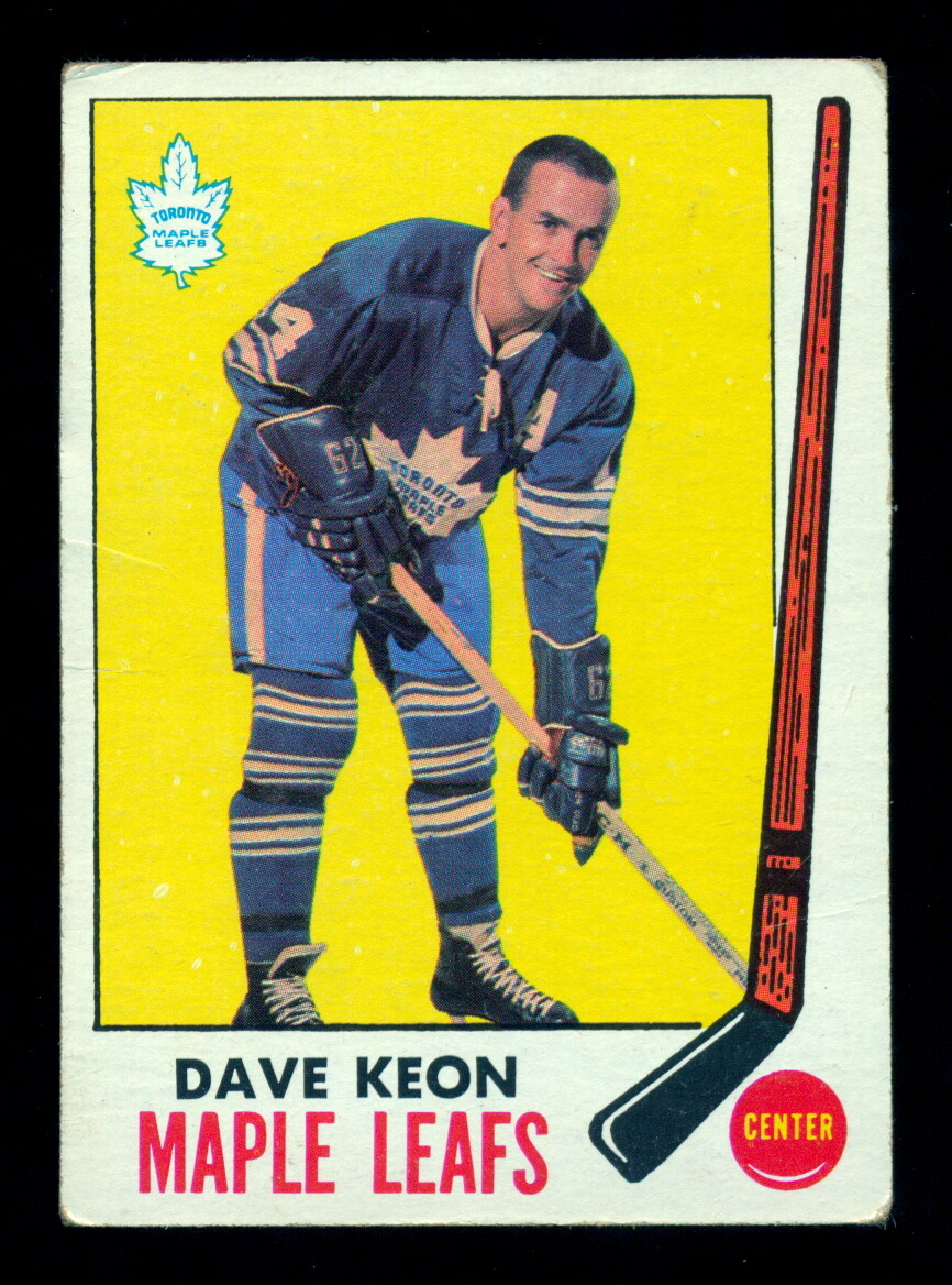 THE DAVE & DEKE COMBO シルクスクリーンポスター coop 1969-70 TOPPS NHL HOCKEY #51 Dave Keon EX TORONTO MAPLE LEAFS Card