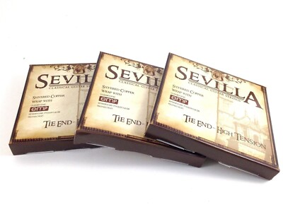 Sevilla Guitar Strings Classical 3 Sets Tie End High Tension EMP Coat