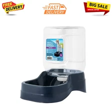 Pet Dog Cat Waterer Automatic Dispenser Drink Water Gravity Large Bowl 1.2 Gal
