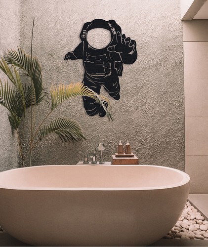 Astronaut Metal Wall Decor - Metal Wall Art - Modern Wall Art - Picture 2 of 4
