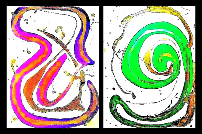 #ad PAINTING#x27;A CONVERSATION#x27;ACRYLIC18K GOLD2 PIECE ABSTRACT CANVASFREE SHIP $475.00