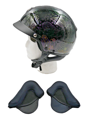 SCORPION EXO-C110 OPEN-FACE HELMET AZALEA BLACK/GOLD SMALL - C11-2403