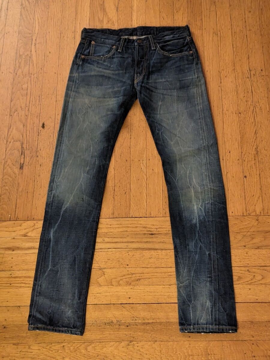 LEVI LVC 501XX VINTAGE 1955 BIG E RED LINE SELVEDGE JEANS 28 LEVI LVC 501XX VINTAGE 1955 BIG E RED LINE SELVEDGE JEANS 28