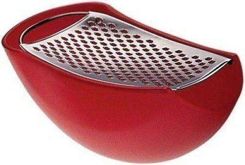Alessi - AARU01 R - Parmenide  Grater w/cheese cellar - Red