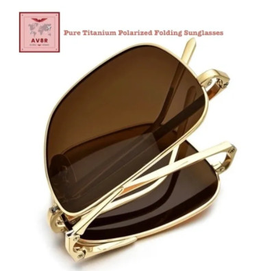 Medical-Grade Titanium Folding Polarized Aviator Glasses