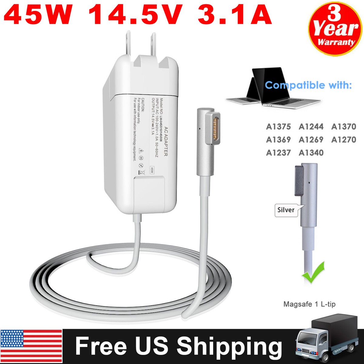 AC Charger Adapter for Apple Macbook Air 11